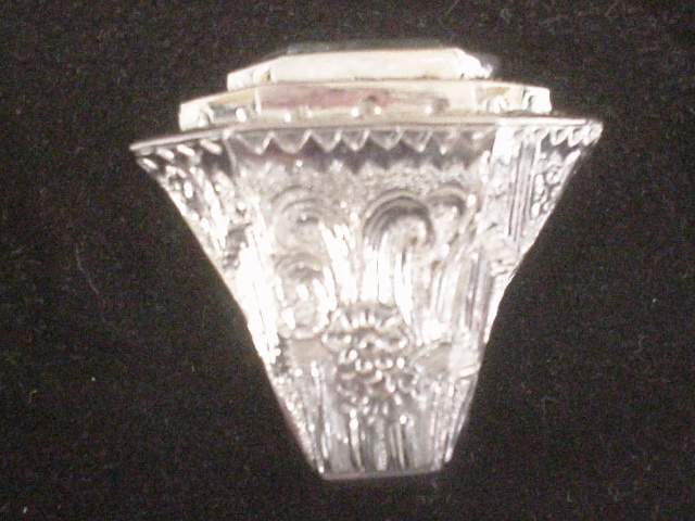 Silver ring side view up close